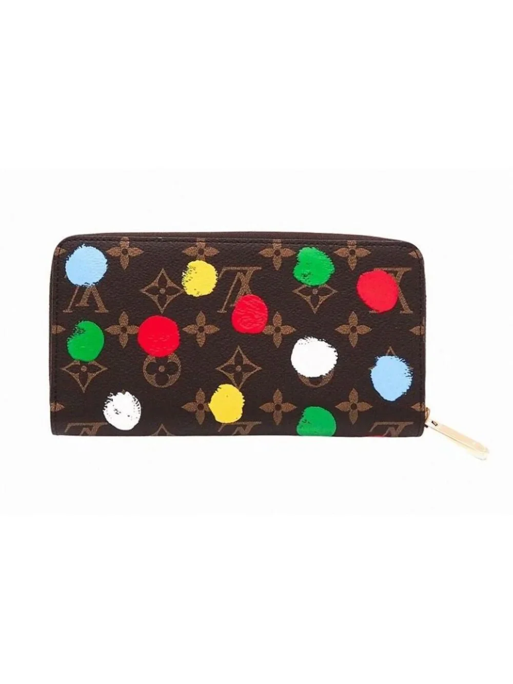 Louis Vuitton Yk Zippy Wallet Painted Dot Monogram Canvas Polka Yayoi Kusama